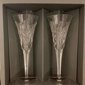 Authentic Glass Champagne Flutes